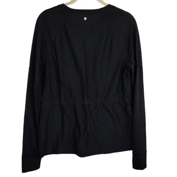 Fabletics Lana Black Cinched Waist Long Sleeve Size Large - Picture 6 of 11